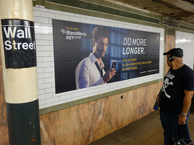 Blackberry Subway Station Advertising