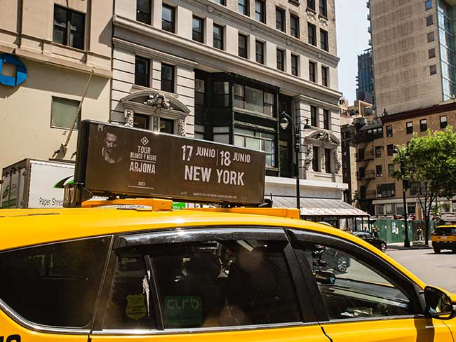 Yellow Taxi Cab Advertising Manhattan, New York City 