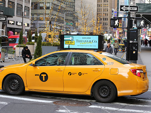NYC Digital Taxi Top Advertising