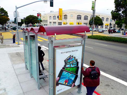 San Francisco Outdoor Advertising Bus Stop Shelter Ad