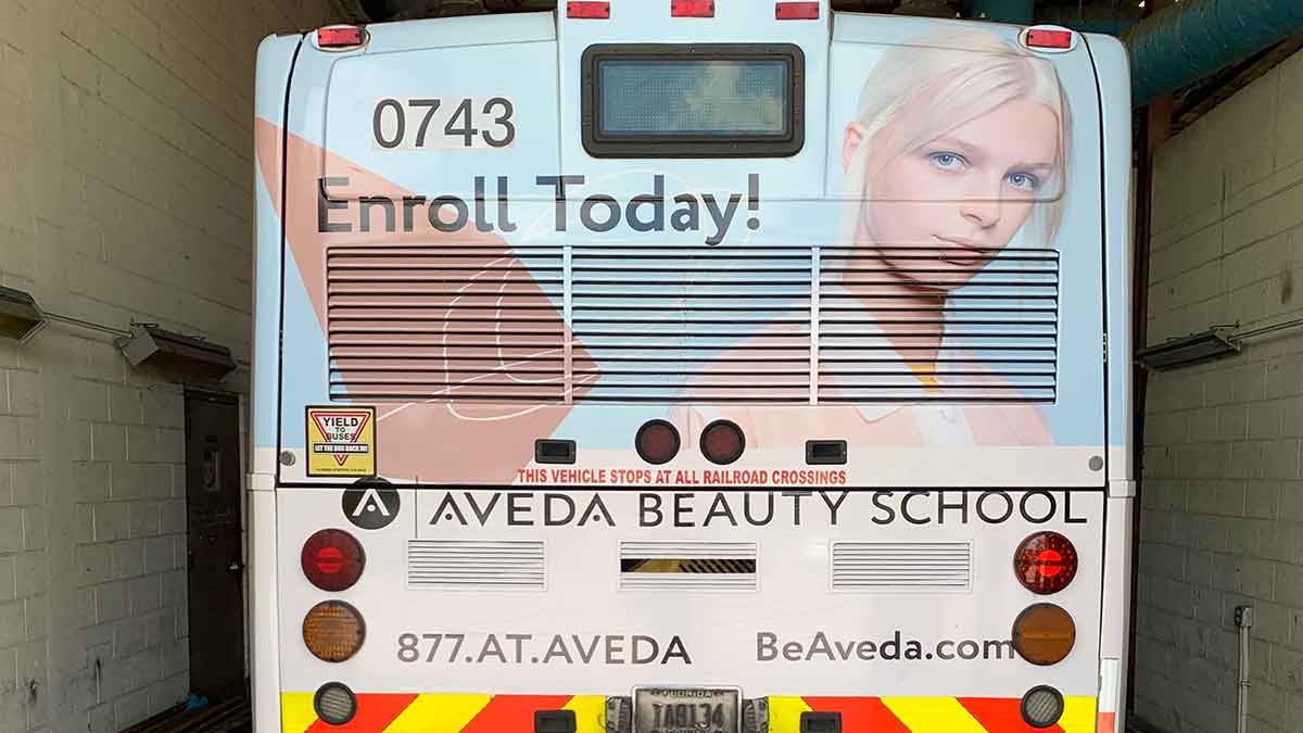 Aveda Ft Lauderdale Broward County Bus Ads