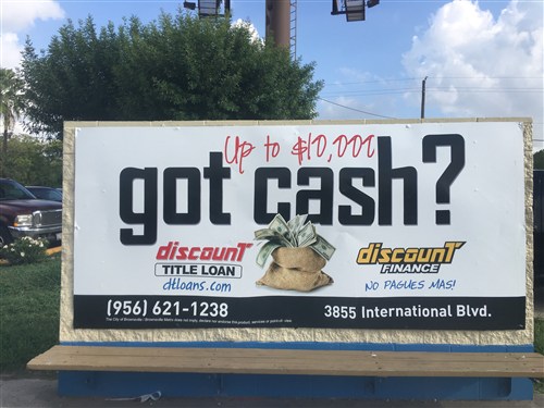 Brownsville TX Bench Advertising