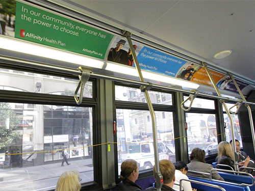 Bus Interior Car Card Advertising
