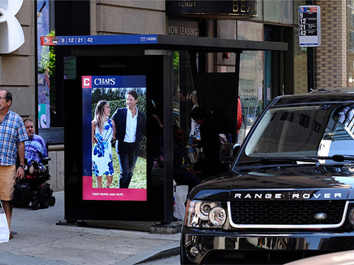 Digital/LED/Video Bus Stop Shelter Ads