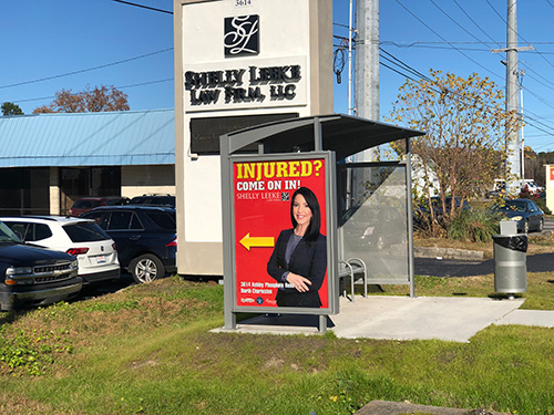 Charleston Bus Stop Shelter Advertising