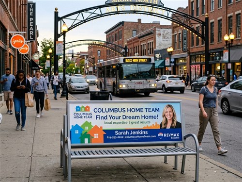 Columbus OH Transit Bench Advertising