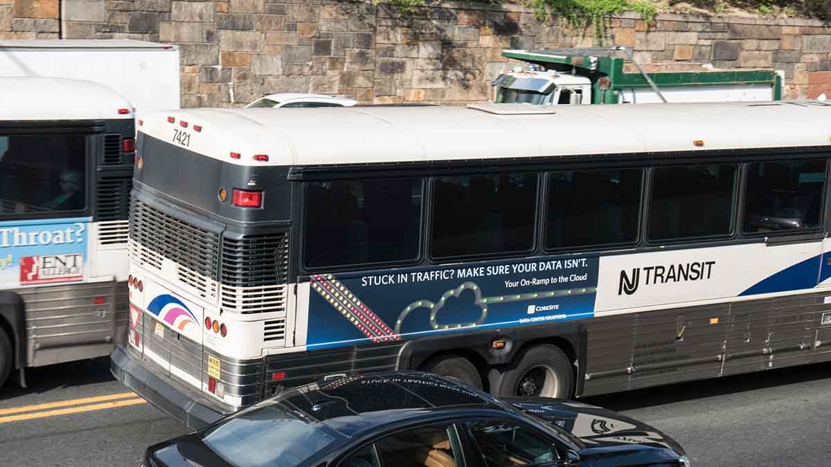 CoreSite New Jersey Bus Advertising