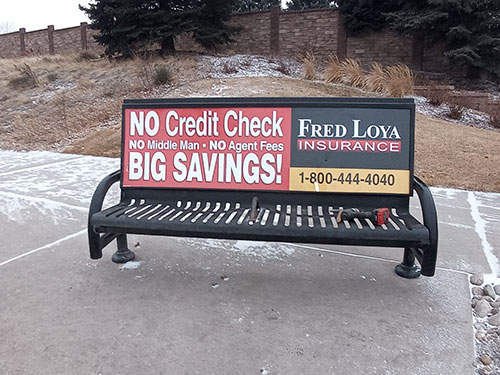 Denver Bench Advertising