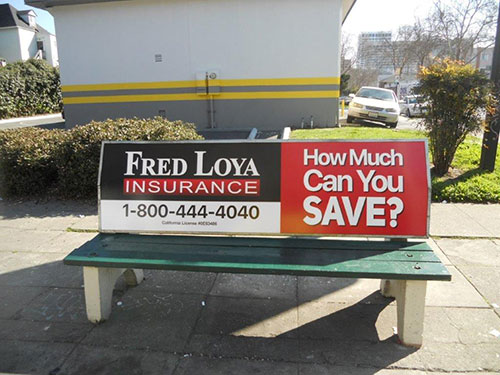 East Bay Alameda County Bench Advertising