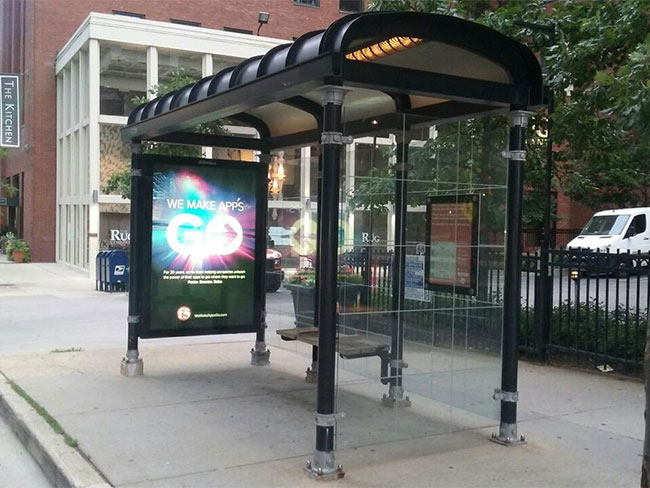 Chicago Bus Stop Shelter Advertising 