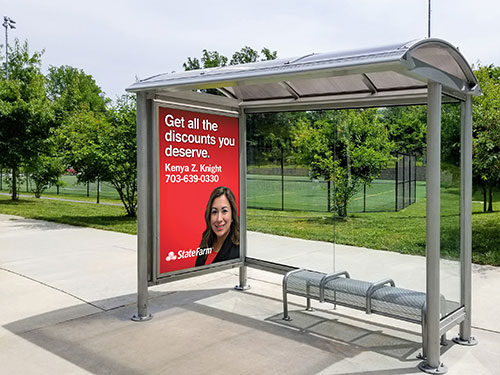 Fairfax County VA Bus Stop Shelter Advertising