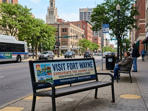 Fort Wayne IN Bus Bench Advertising