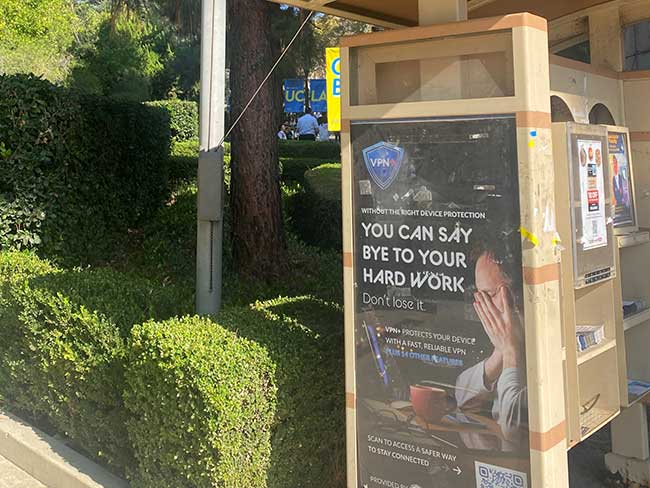 IDSeal Advertised on College-University Campus Kiosk Posters to Reach Students