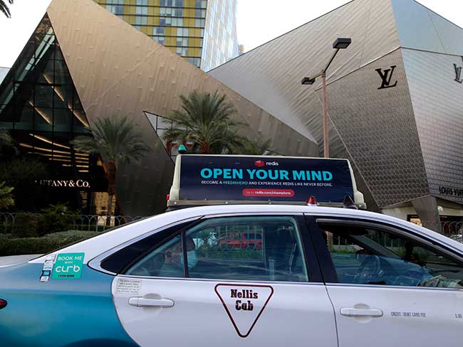 Las Vegas Taxi Cab Top Advertising