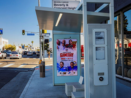Los Angeles Bus Stop Shelter Advertising, Digital