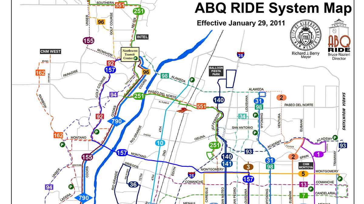 Albuquerque Bus Routes Map
