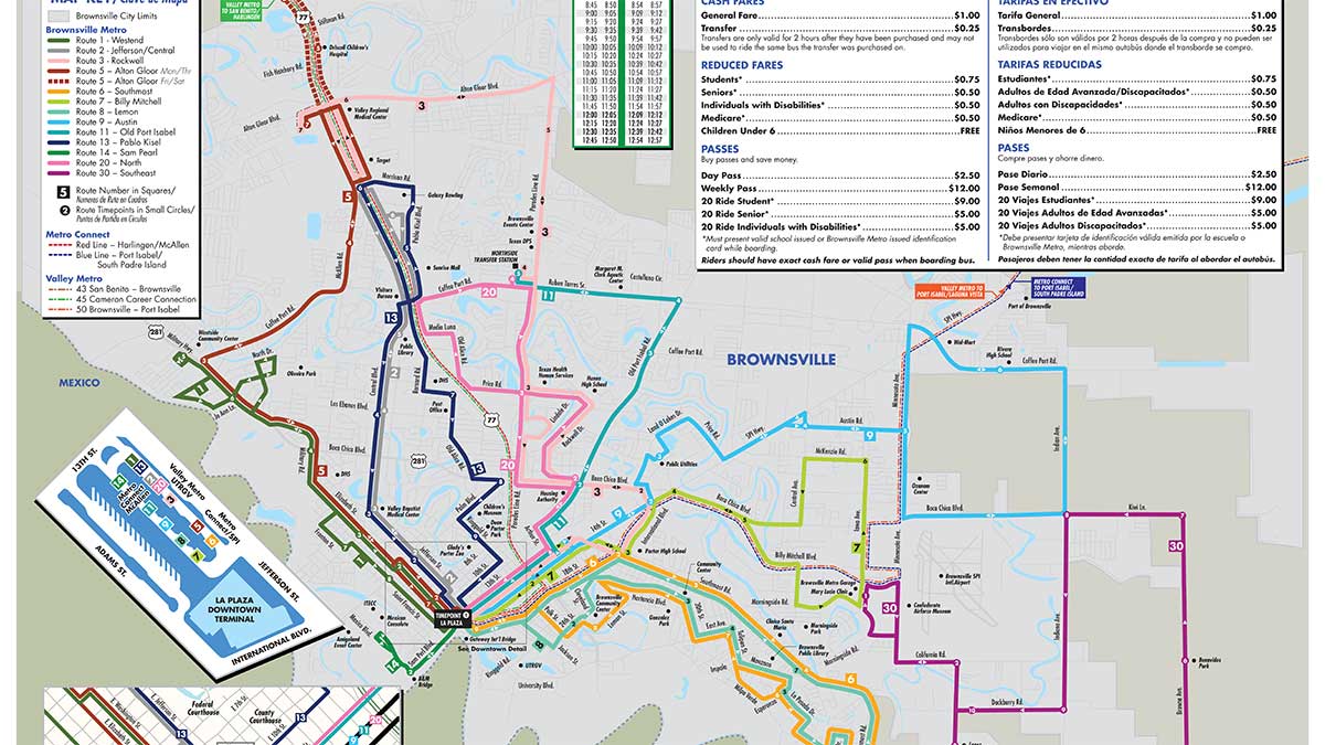Brownsville Bus Routes Map