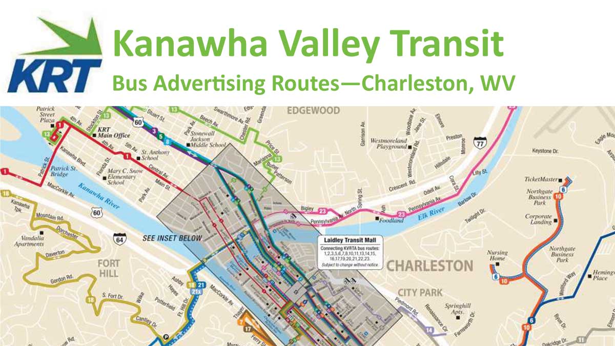 Charleston WV Bus Routes Map