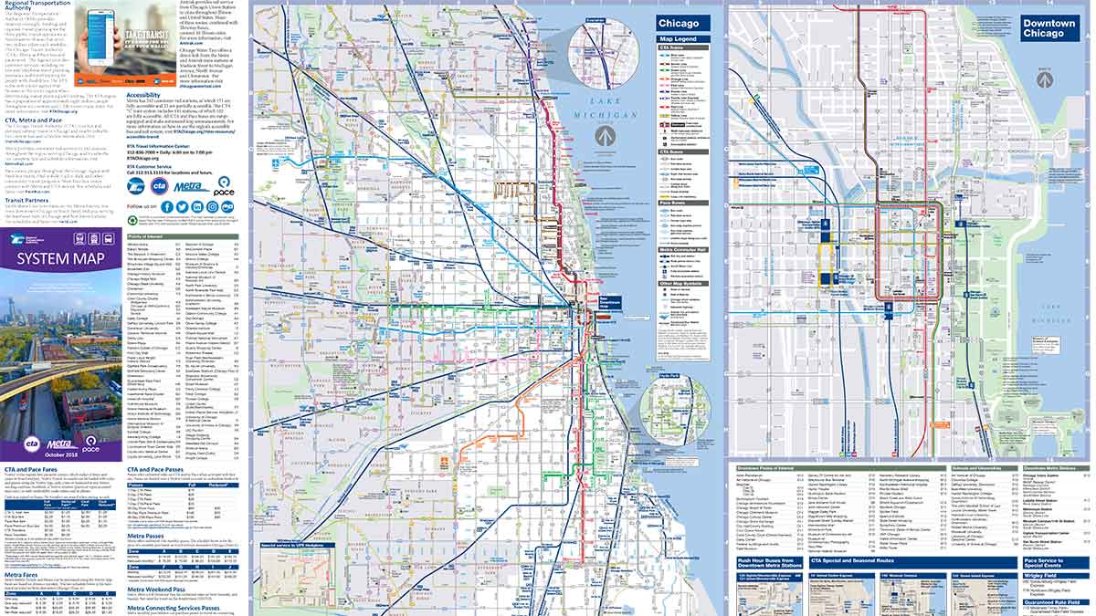 Chicago Bus Routes Map