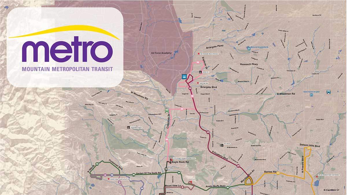 Colorado Springs Bus Routes Map