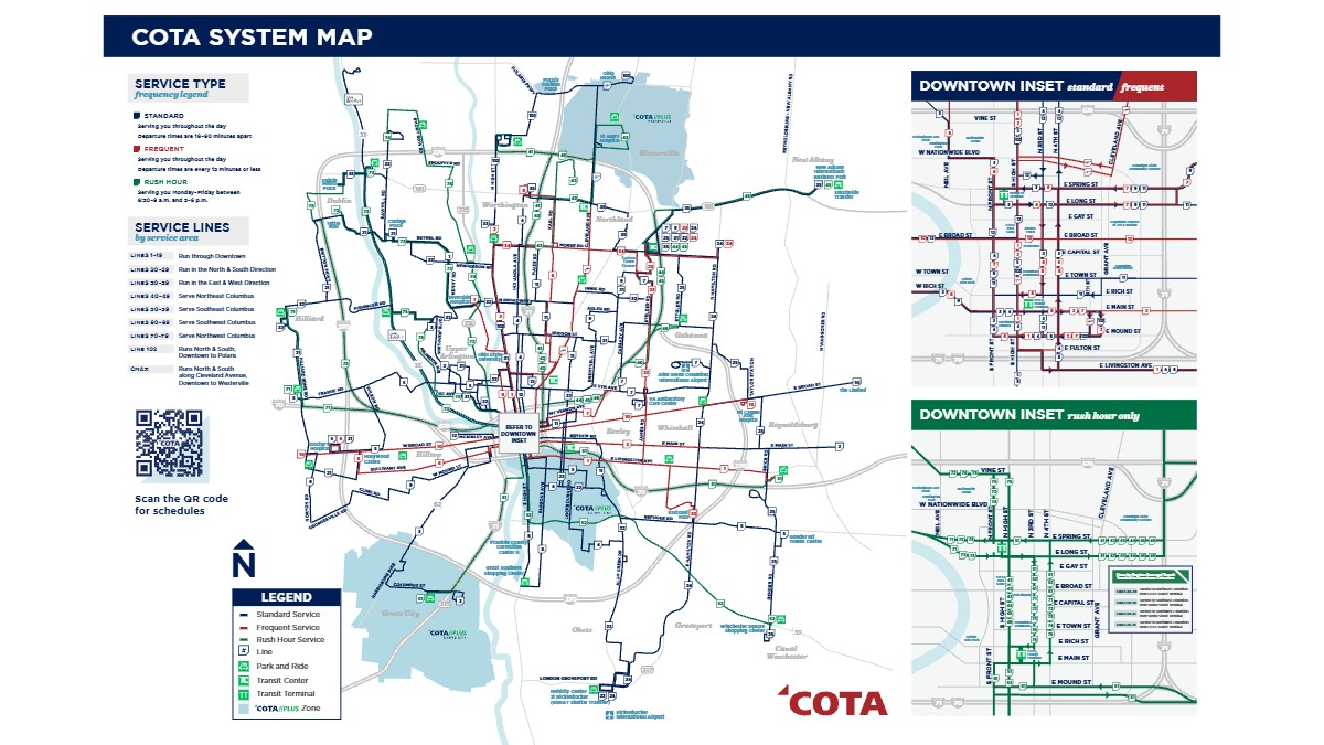 Columbus Bus Routes Map