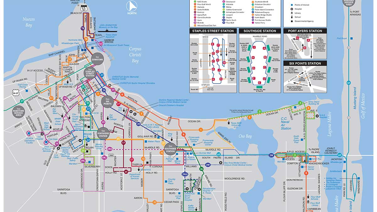 Corpus Christi Bus Routes Map