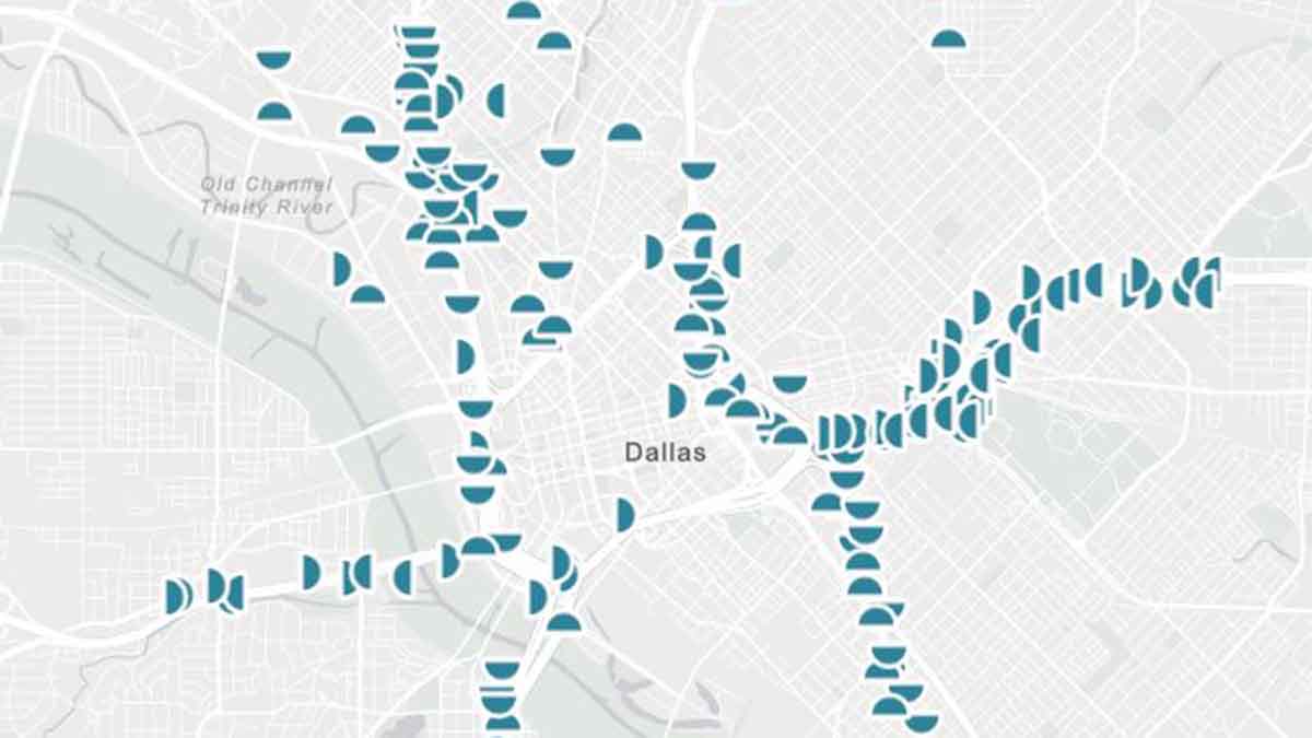 Dallas, TX Billboards Map