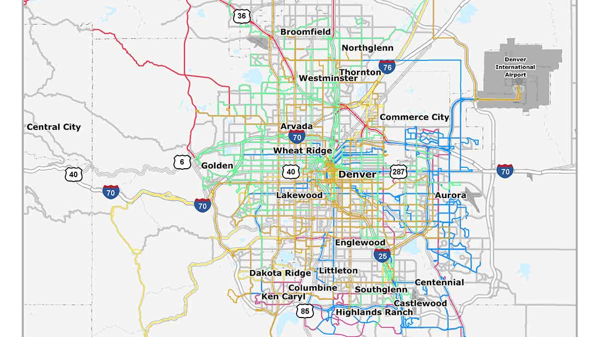 Denver Bus Routes Map