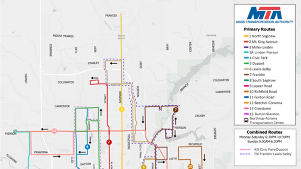 Flint Bus Routes Map