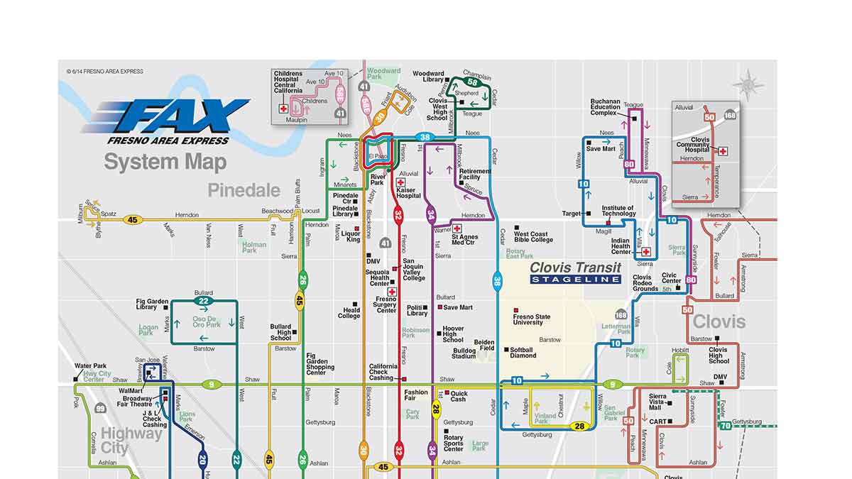 Fresno Bus Routes Map