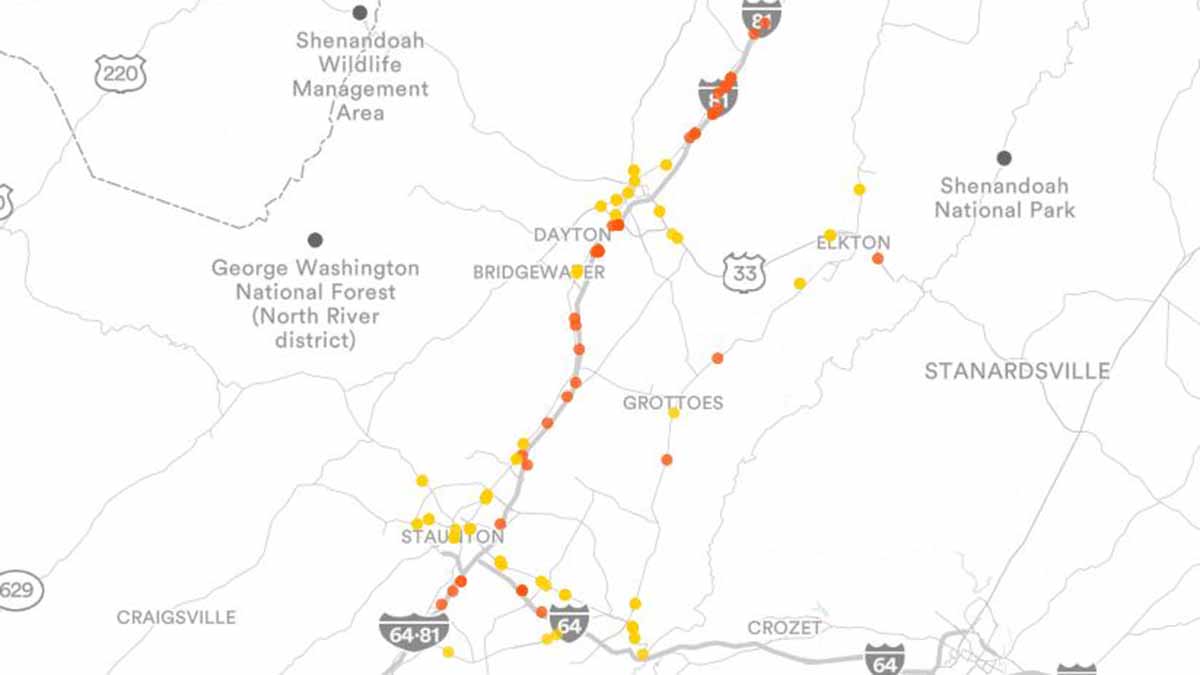Harrisonburg Va Zip Code Map United States Map
