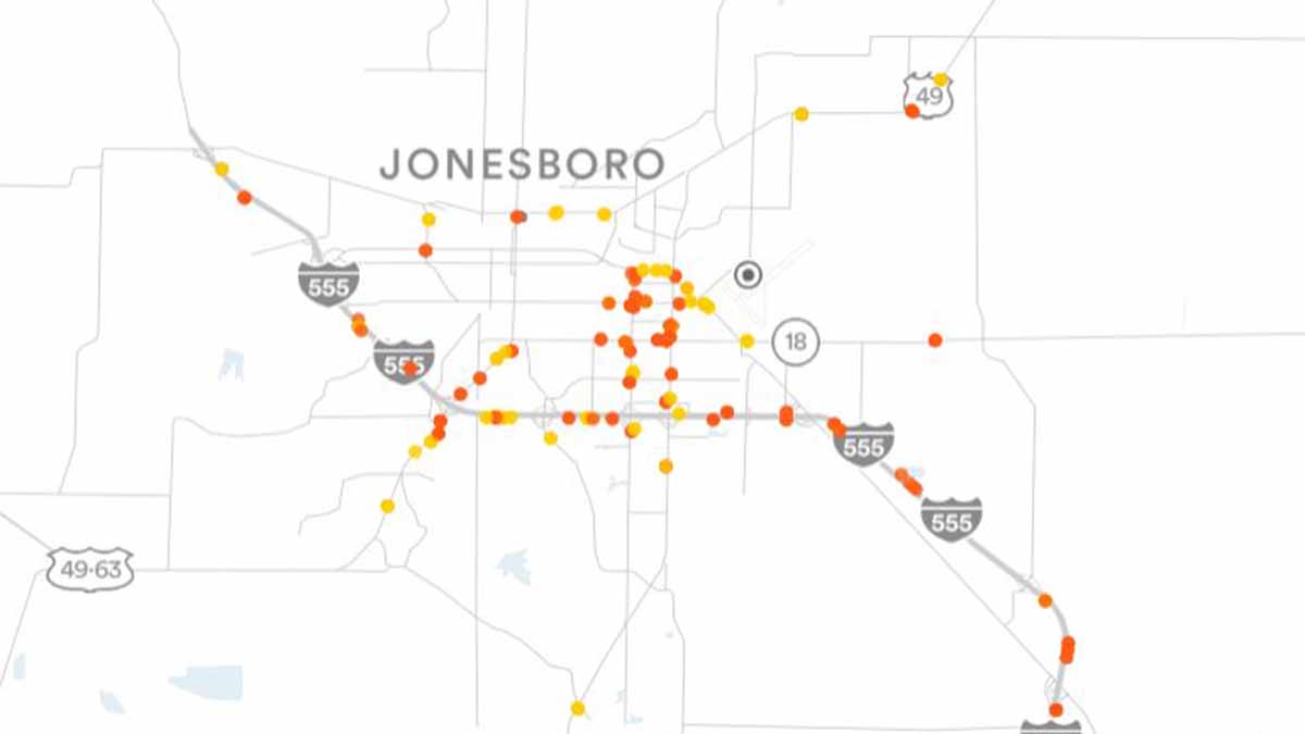 Jonesboro, AR Billboards Map