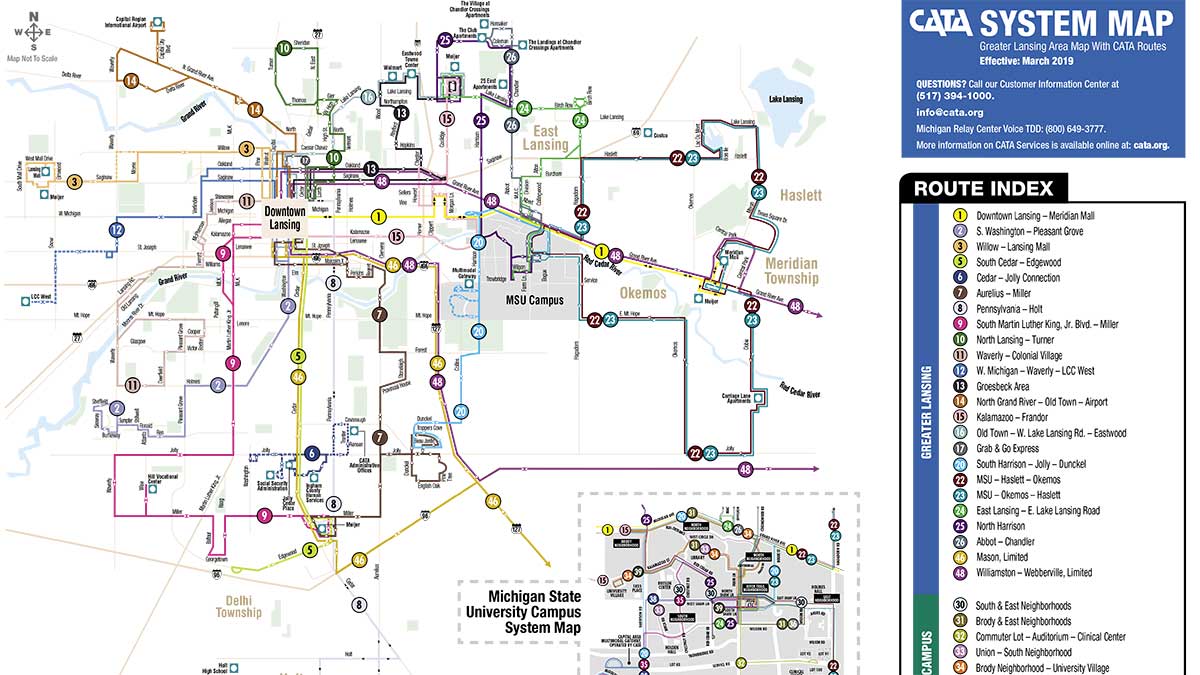 Lansing Bus Routes Map