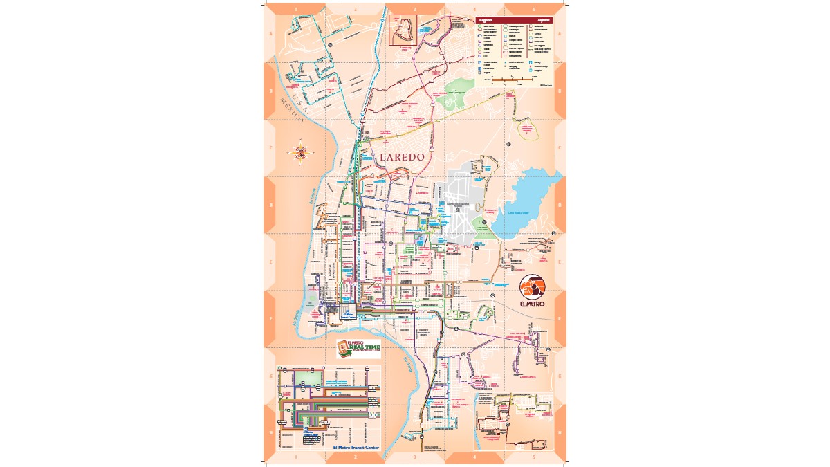 Laredo TX Bus Routes Map