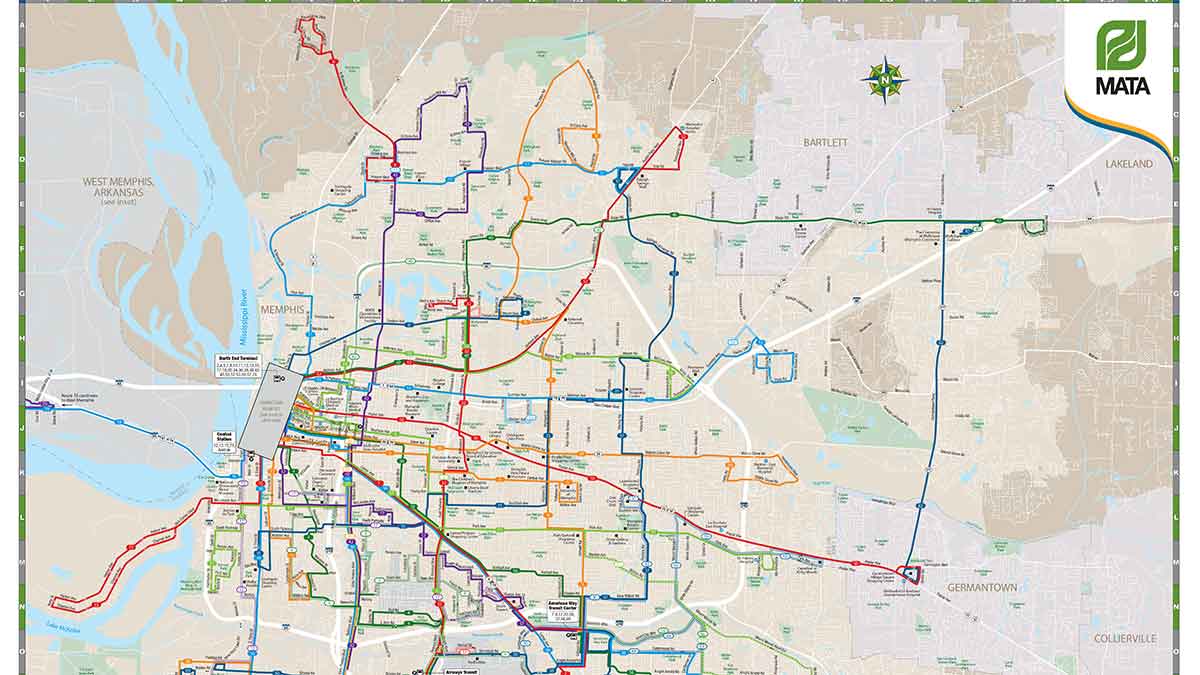 Memphis Bus Routes Map