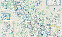 Washington, DC Montgomery County Bus Routes Map