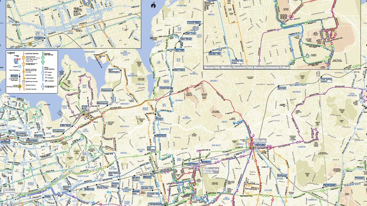 Nassau County NY Bus Routes Map