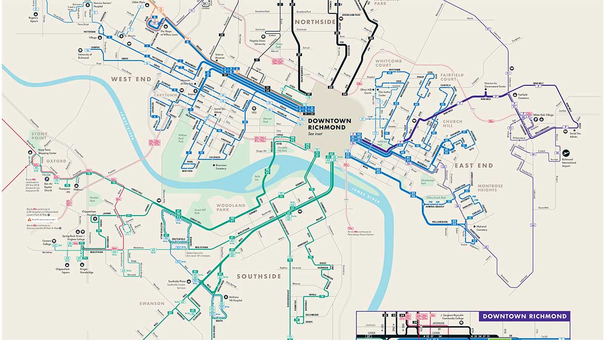 Richmond Bus Routes Map