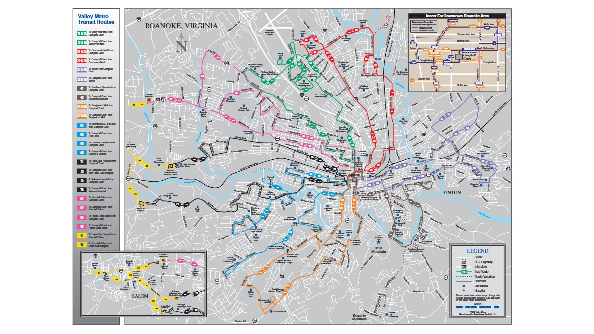 Roanoke Bus Routes Map
