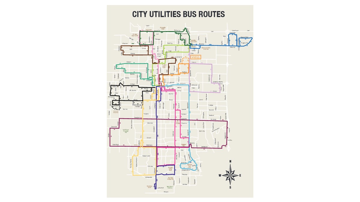 Springfield Bus Routes Map