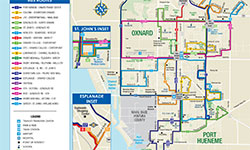 Los Angeles Ventura County Gold Coast Transit Routes Map