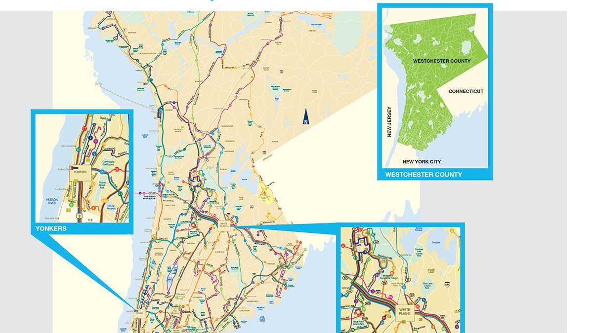 Westchester County Bus Routes Map