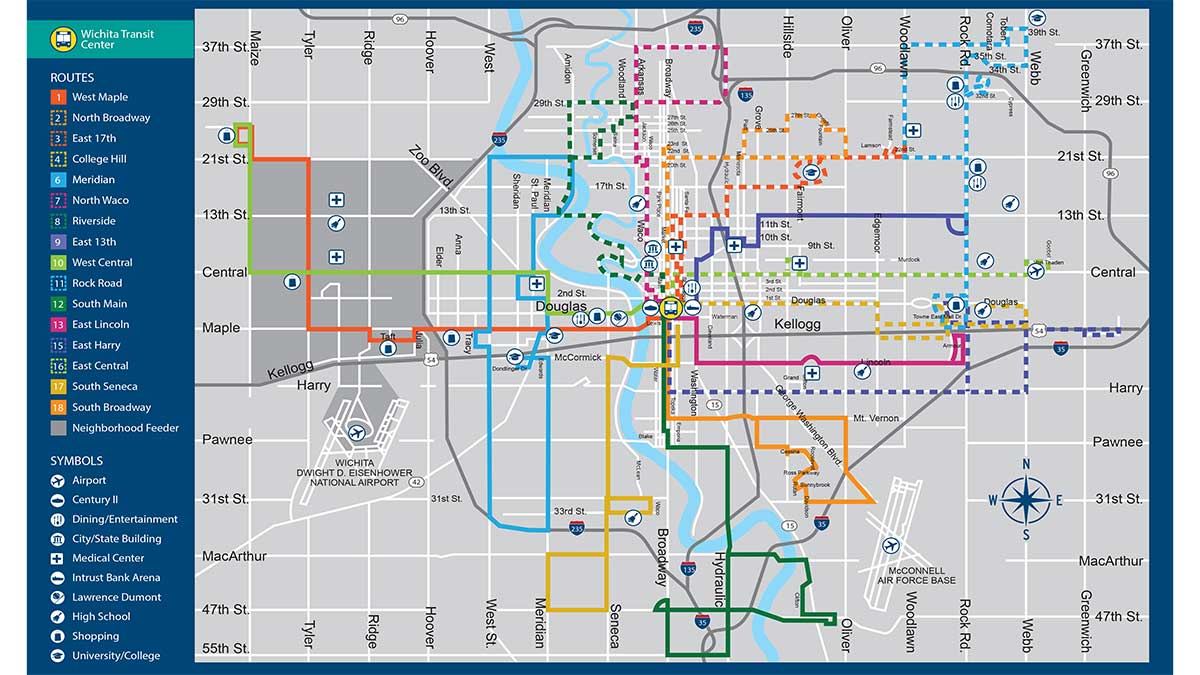 Wichita Bus Routes Map