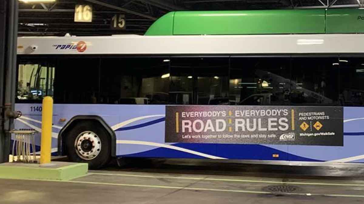 Michigan Office of Highway Safety Grand Rapids Bus Advertising