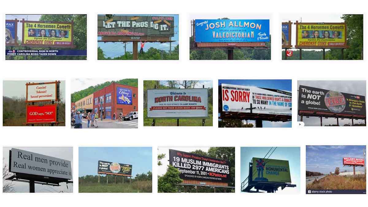 Billboard Advertising in North Carolina (NC) Rent Static/Vinyl and
