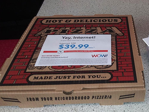 Pizza Box Flyer Advertising