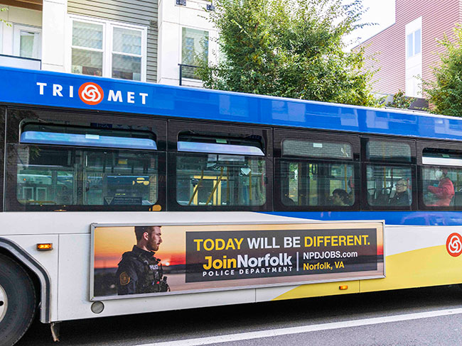 Police Hiring/Recruitment Transit City Bus Ads 1