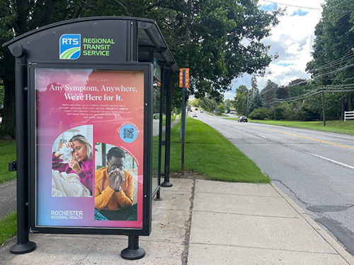 Rochester Bus Stop Shelter Advertising