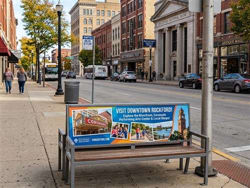 Rockford IL Bus Bench Advertising
