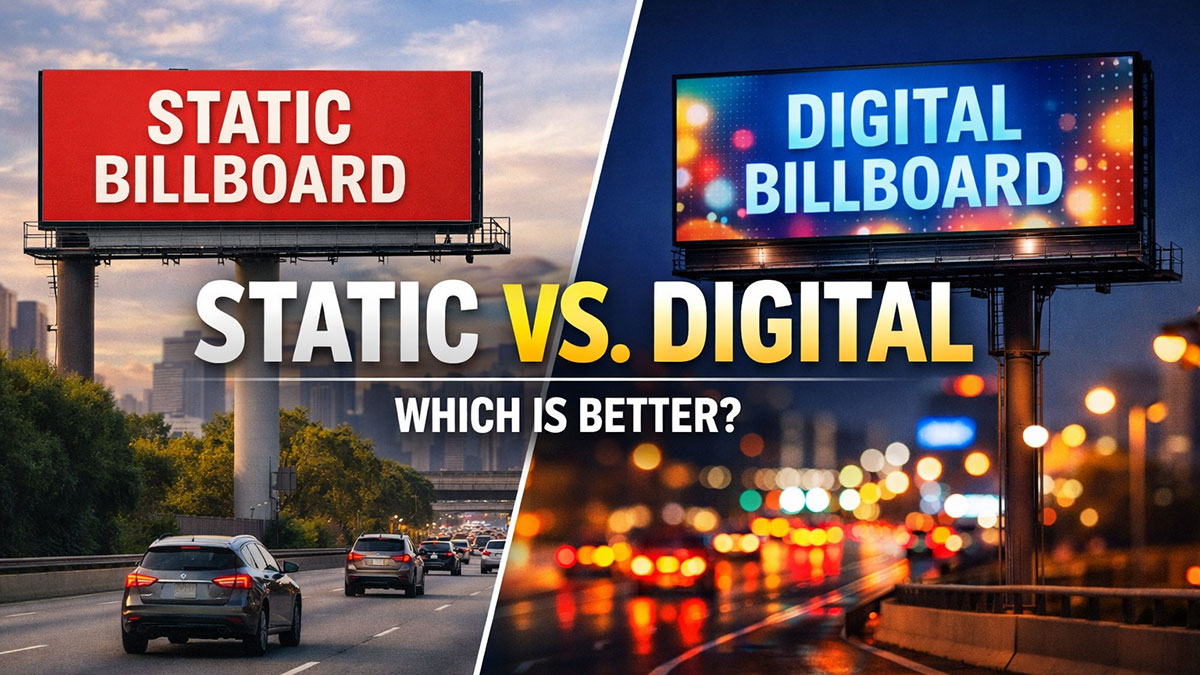 Static versus digital billboard comparison